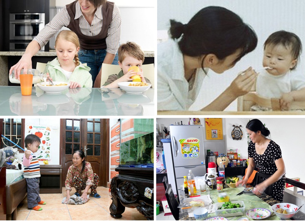 giúp việc nhà ở lại